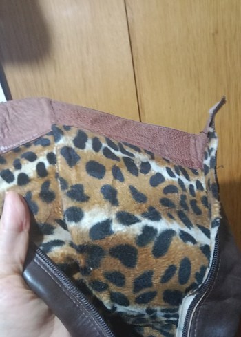 Kahverengi Tokalı Deri Çizme - Görsel 4