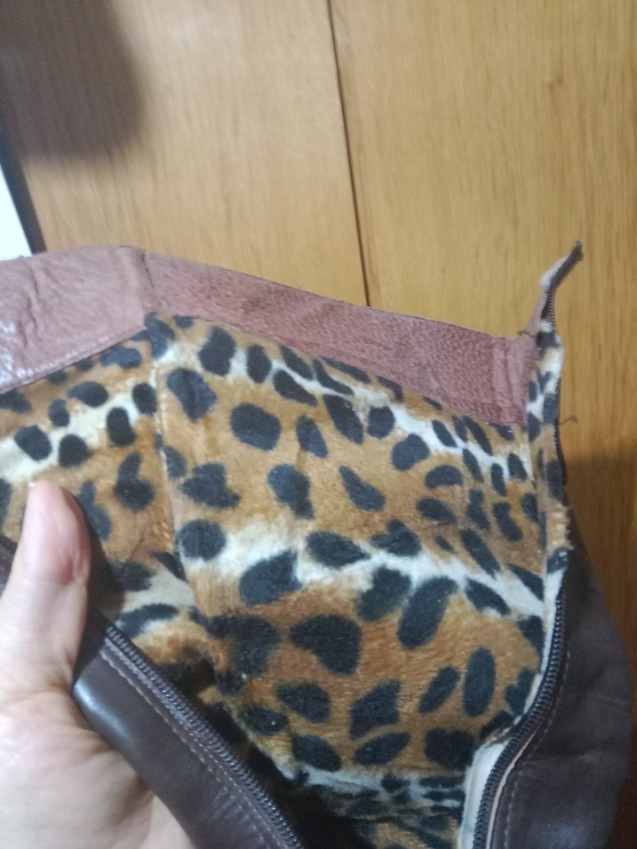 Kahverengi Tokalı Deri Çizme - Görsel 4