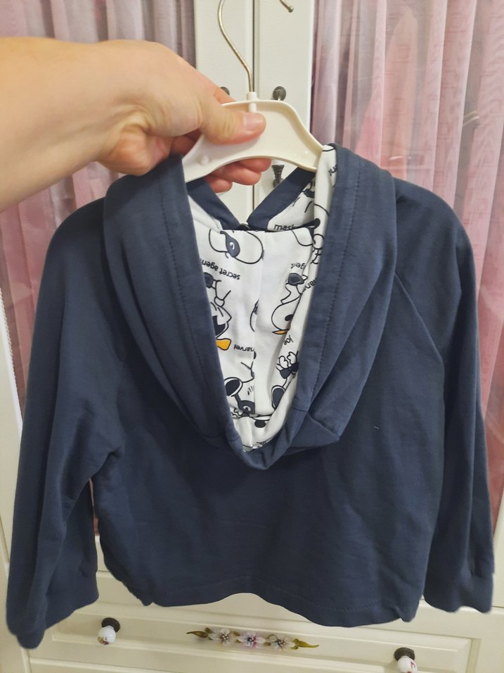 Kapüşonlu, Fermuarlı Erkek Çocuk Sweatshirt - Görsel 2