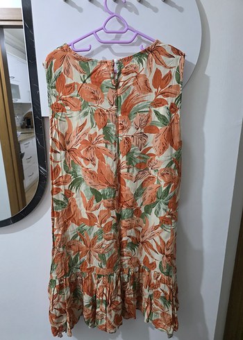 Bohem Desenli Uzun Kolsuz Kadın Elbise - Görsel 2