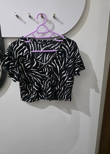 Kadın Siyah Zebra Desenli Midi Elbise - Görsel 2