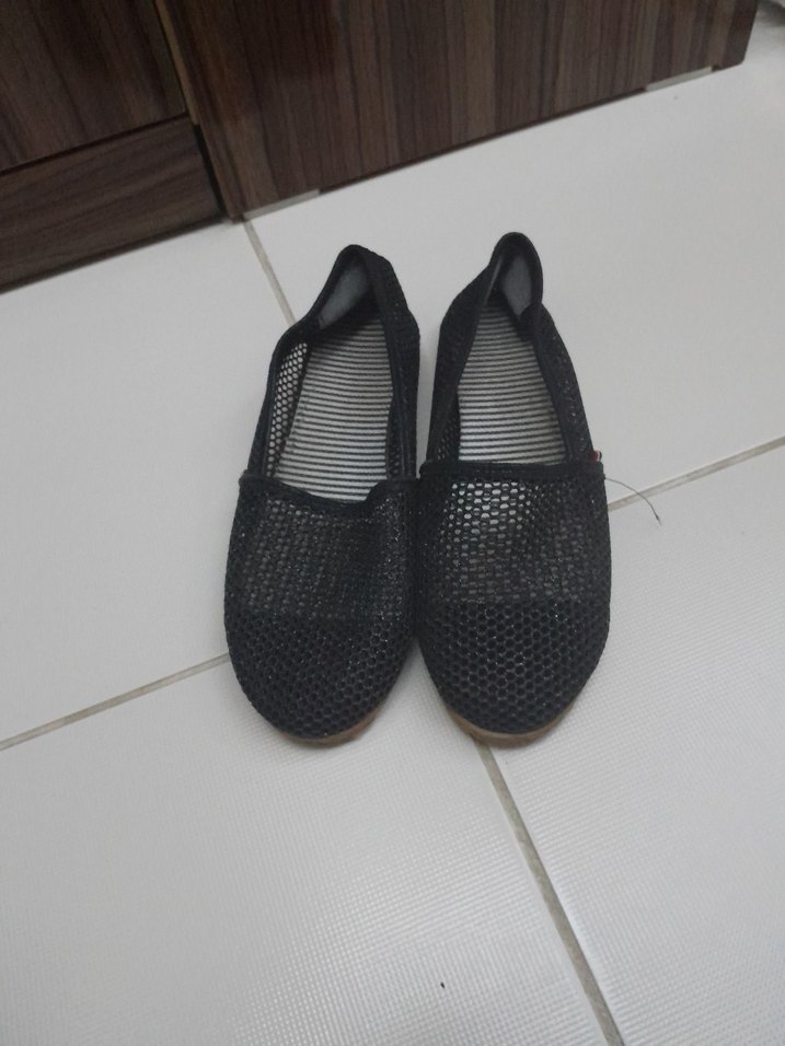 Siyah Minimalist Stiletto Topuklu Kadın Espadril - Görsel 3