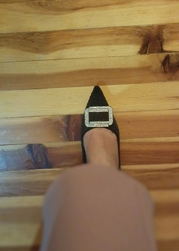 Diğer Siyah yılan desenli kadife Stiletto Topuklu