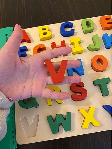 Beden Ahşap üç boyutlu alfabe puzzle