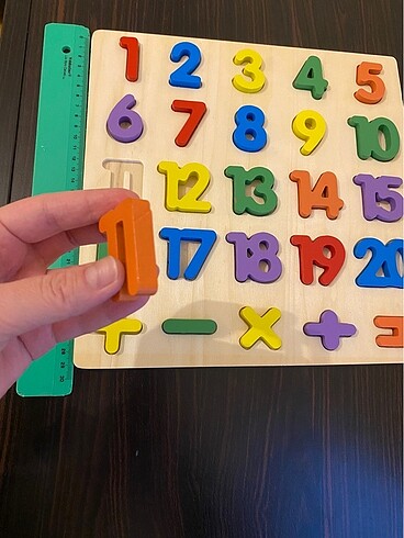Ahşap sayılar üç boyutlu puzzle
