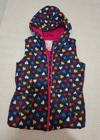 Renkli Kapüşonlu Kız Yeleği - Görsel 2