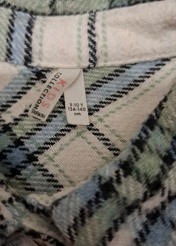 Düğmeli Gri Ekose cocuk Gömlek - Görsel 4