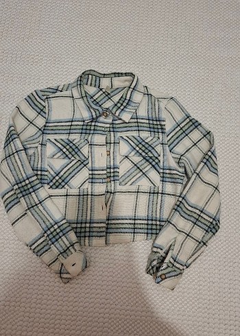 Düğmeli Gri Ekose cocuk Gömlek - Görsel 2