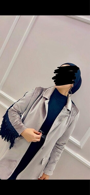 Diğer Gri kadife ceket