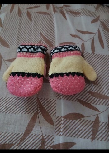 Nakışlı Pembe Kız Çocuk Eldiveni - Görsel 2