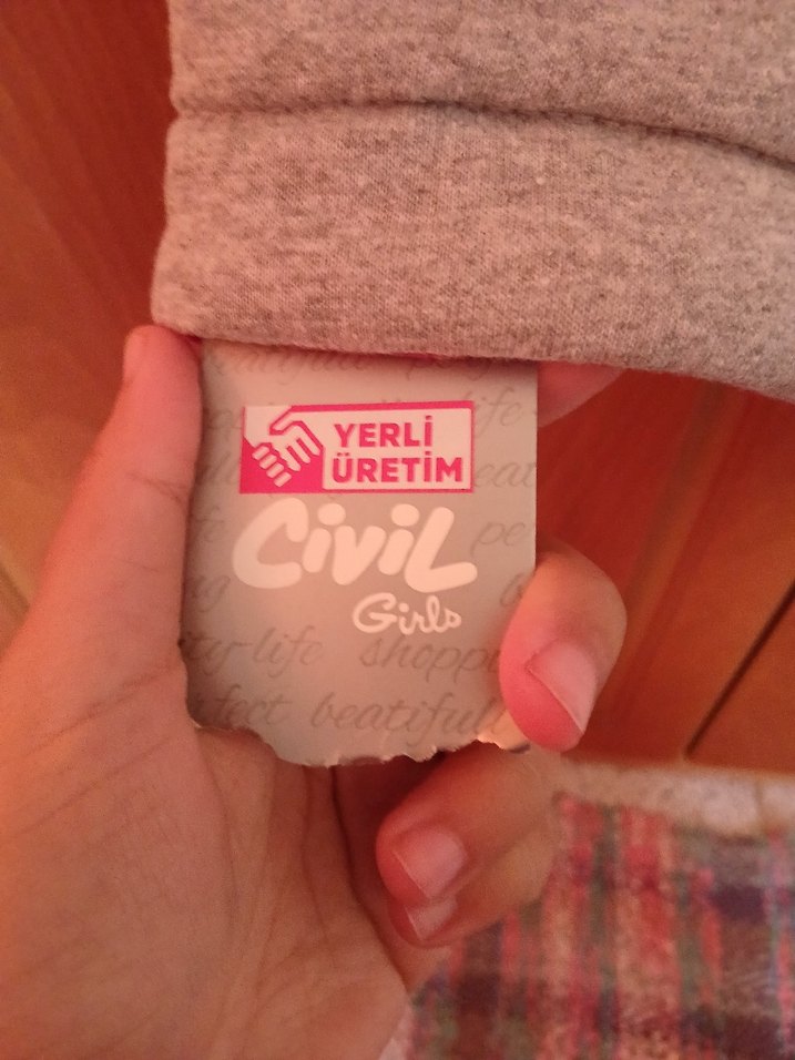 Kız Çocuk Düğmeli Gri Yelek - Görsel 4