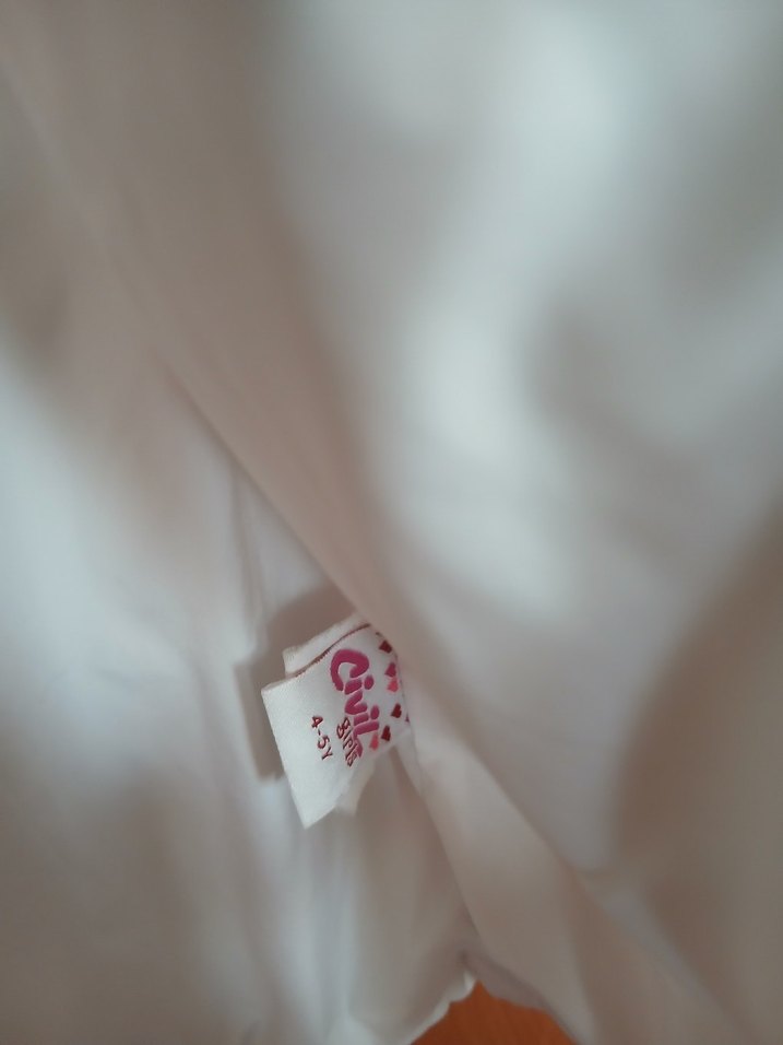 Kız Çocuk Beyaz Fermuarlı Yelek - Görsel 2