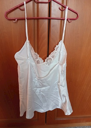 Dantel Detaylı Beyaz Gecelik - Görsel 4