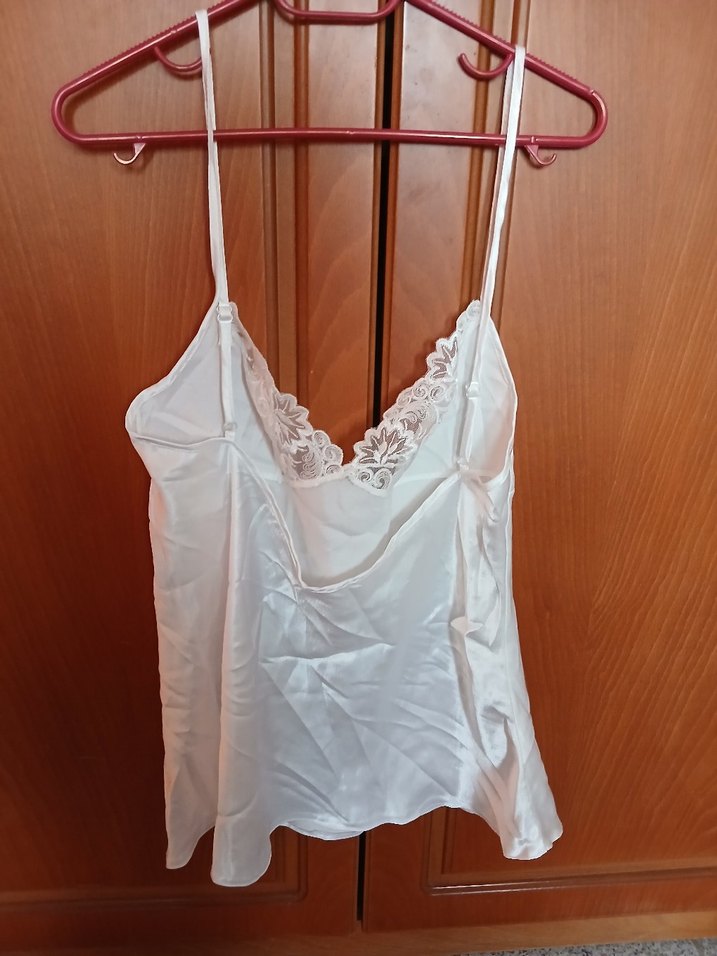 Dantel Detaylı Beyaz Gecelik - Görsel 4