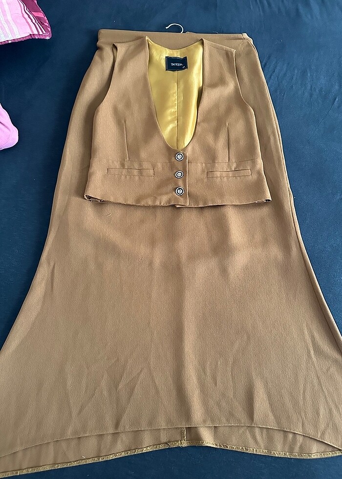 Taba rengi takım üçlü takım - Görsel 3