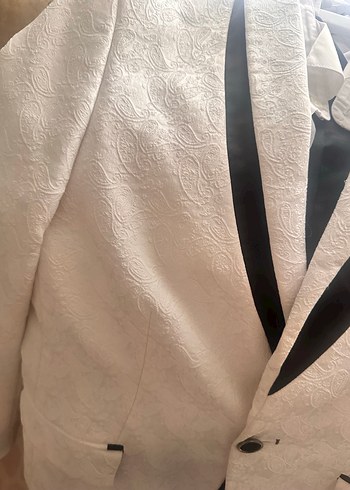 Düğmeli Beyaz Uzun Kollu Klasik Damat Takımı 10-11 yaş - Görsel 3