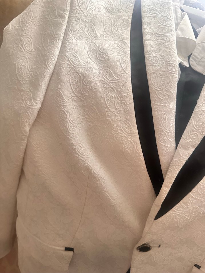 Düğmeli Beyaz Uzun Kollu Klasik Damat Takımı 10-11 yaş - Görsel 3