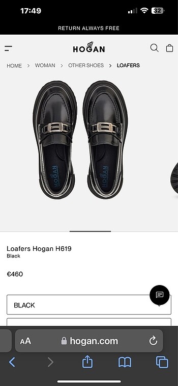 36 Beden bordo Renk Hogan Loafers