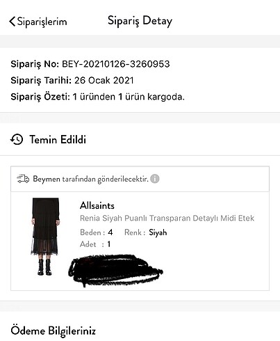 All Saints Uzun etek dantel