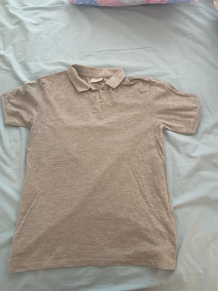 Gri kız Çocuk Polo Tişört - Görsel 3