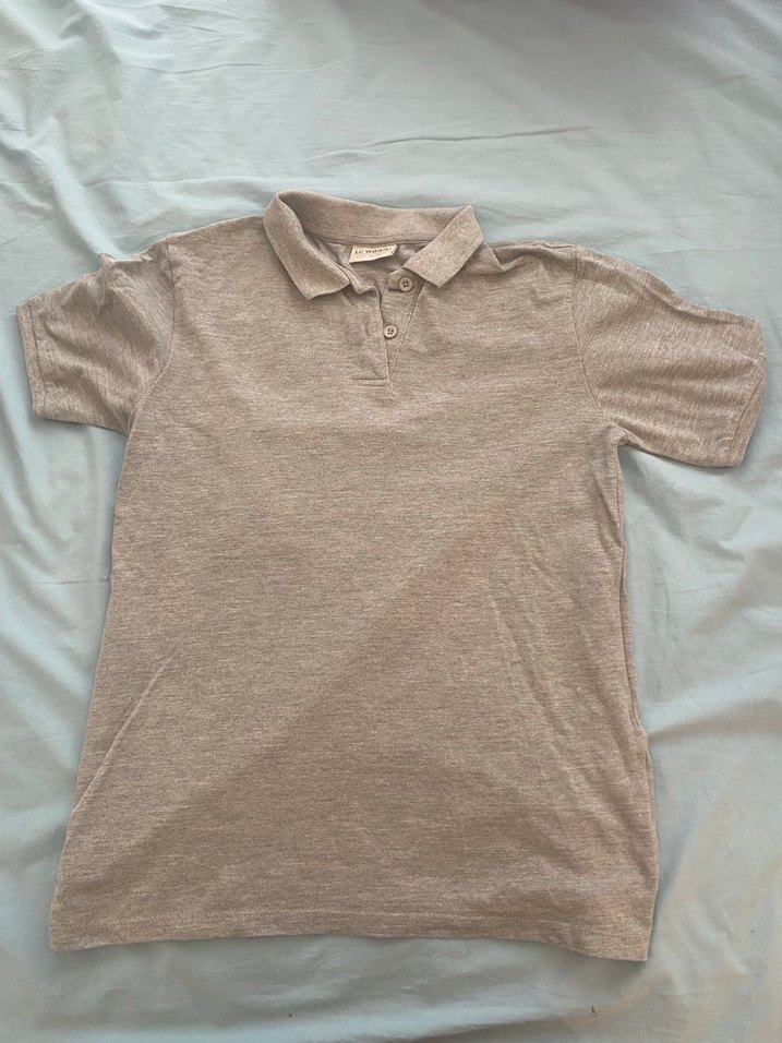 Gri kız Çocuk Polo Tişört - Görsel 4