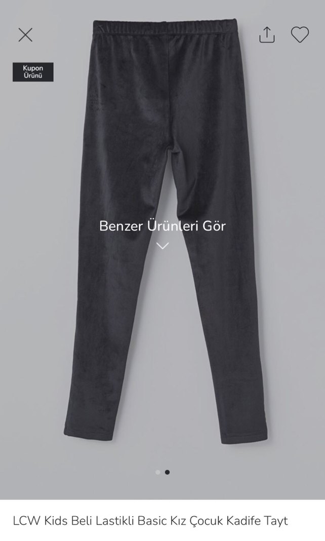 Kız Çocuk siyah Tayt - Görsel 2