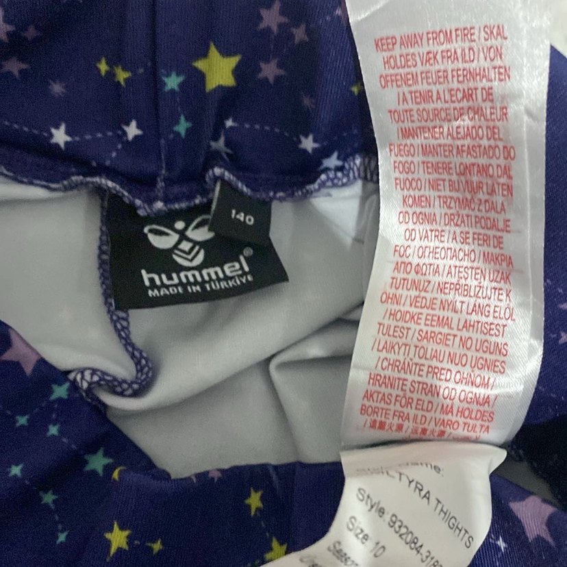 Renkli Bağlama Desenli Kız Tayt - Görsel 3