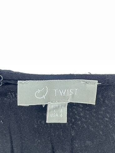 36 Beden siyah Renk Twist Kısa Elbise %70 İndirimli.