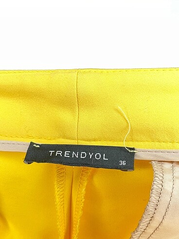36 Beden sarı Renk Trendyol & Milla Kumaş Pantolon %70 İndirimli.