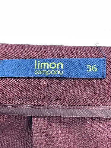 38 Beden bordo Renk Limon Company Midi Etek %70 İndirimli.