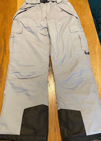 Gri Kadın Kayak Pantolonu, Kemerli - Görsel 4