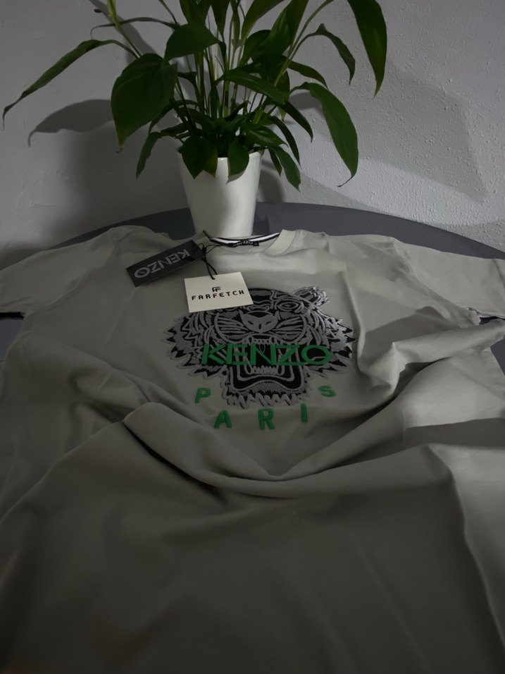 Kenzo yeşil Kaplan Desenli tişört - Görsel 2