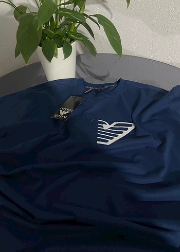 Erkek Lacivert kısa Kollu Baskılı Tişört - Görsel 2