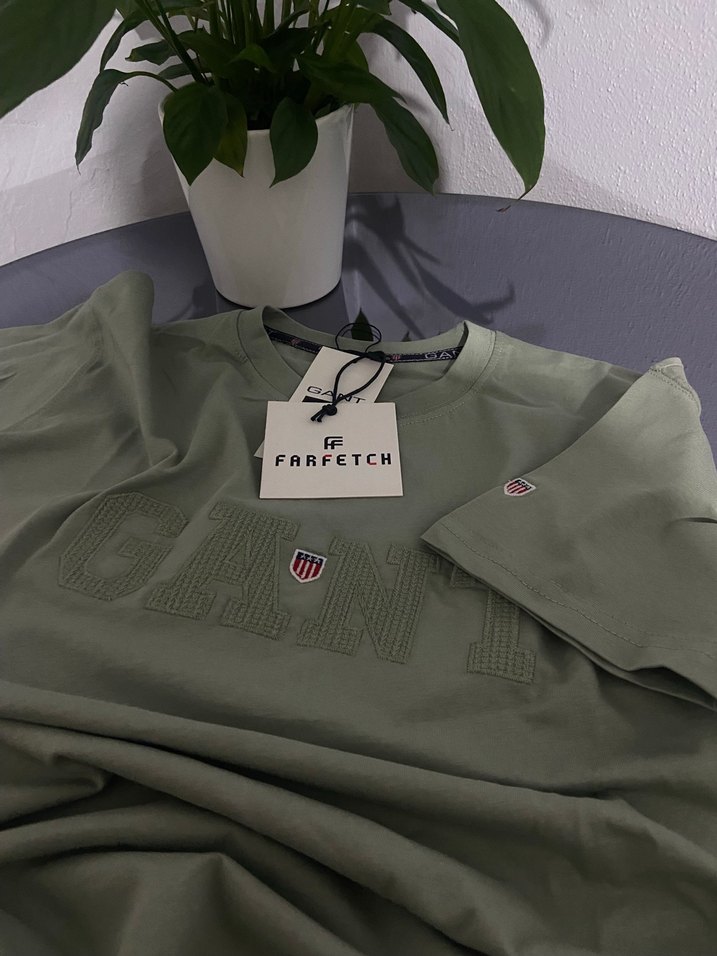GANT Erkek Yeşil Regular Fit Tişört - Görsel 3
