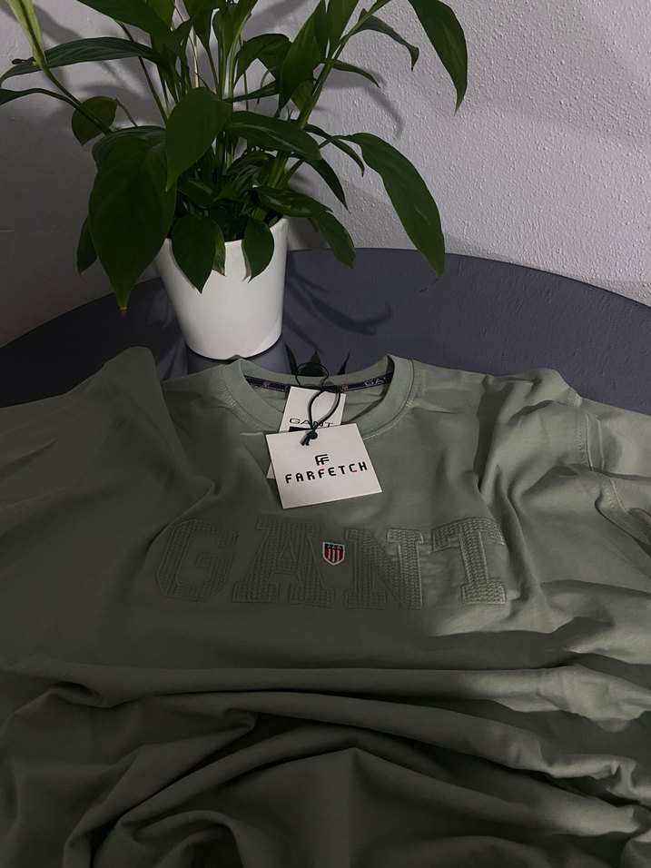 GANT Erkek Yeşil Regular Fit Tişört - Görsel 2