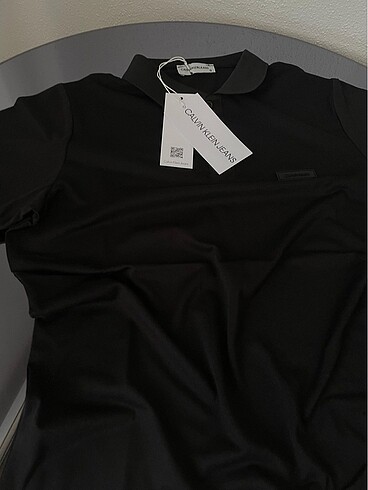 Calvin Klein Calvin Klein polo yaka siyah kısa kollu tişört