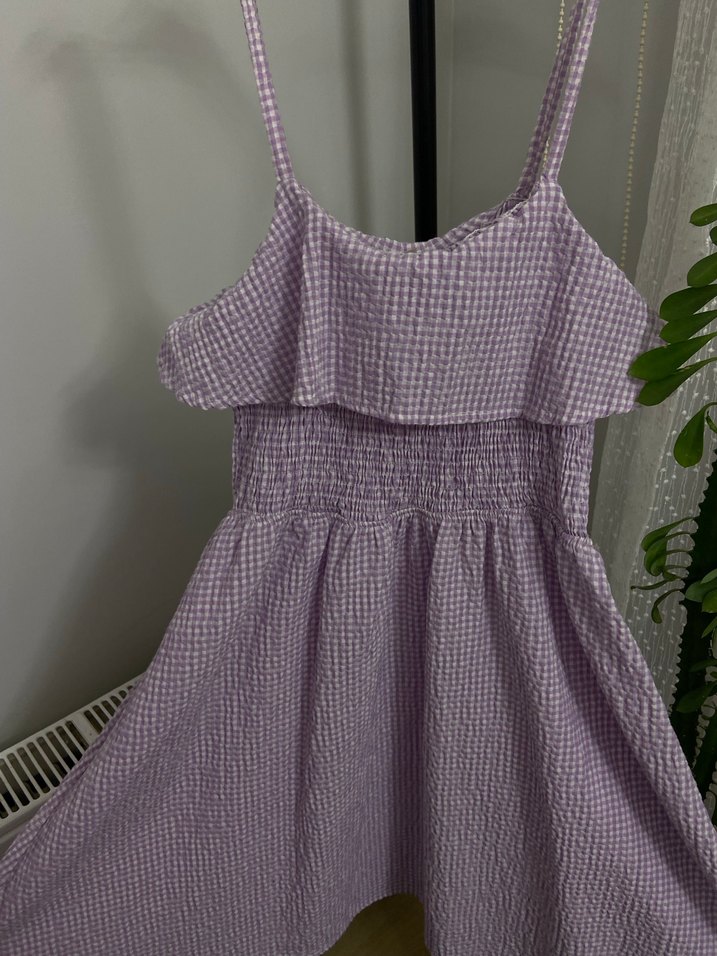 Mor Askılı Midi Elbise - Görsel 2