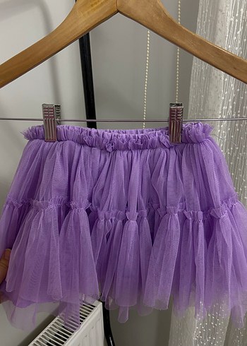 Mor Fırfırlı Kız Çocuk Etek - Görsel 2
