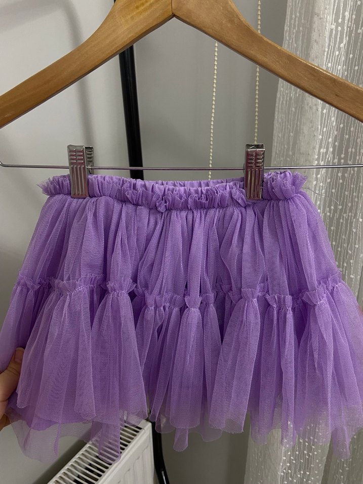 Mor Fırfırlı Kız Çocuk Etek - Görsel 2