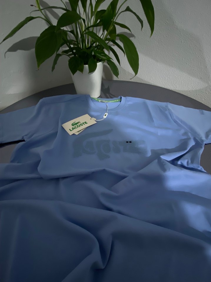 Lacoste Mavi Baskılı Erkek Tişört - Görsel 2
