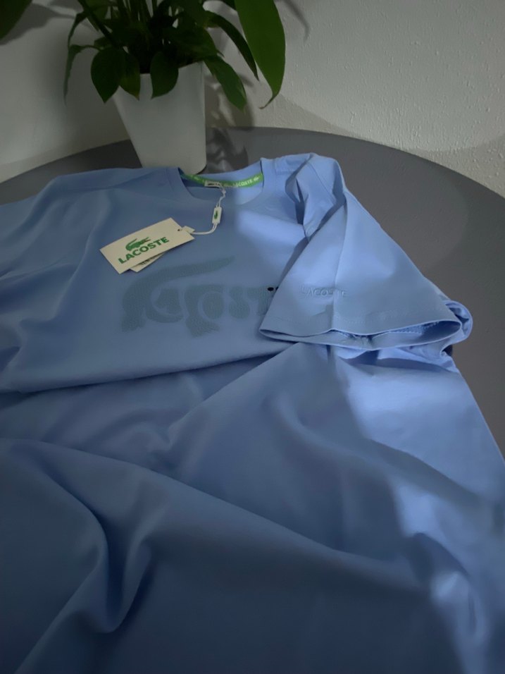 Lacoste Mavi Baskılı Erkek Tişört - Görsel 3
