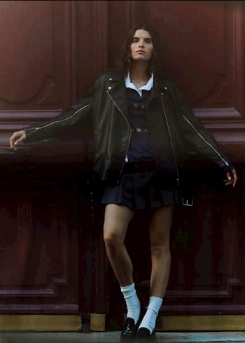 Zara Zara Oversize suni Deri Ceket