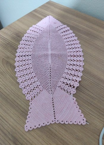 Bohem Pembe El Örgüsü Masa Örtüsü - Görsel 2