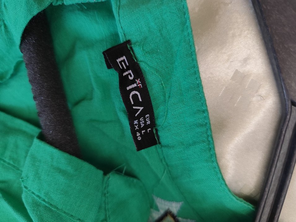 Nakışlı Yeşil Bohem Elbise - Görsel 3