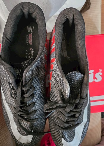 Yılan Desenli Erkek Futbol Ayakkabısı - Kırmızı Gri - Görsel 4