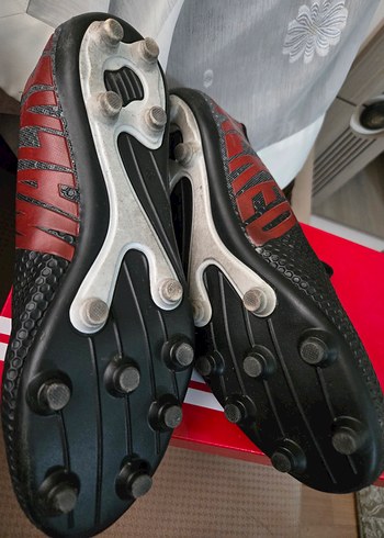 Yılan Desenli Erkek Futbol Ayakkabısı - Kırmızı Gri - Görsel 6