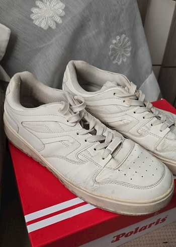 Beyaz Bağcıklı Erkek Spor Ayakkabı - Görsel 2