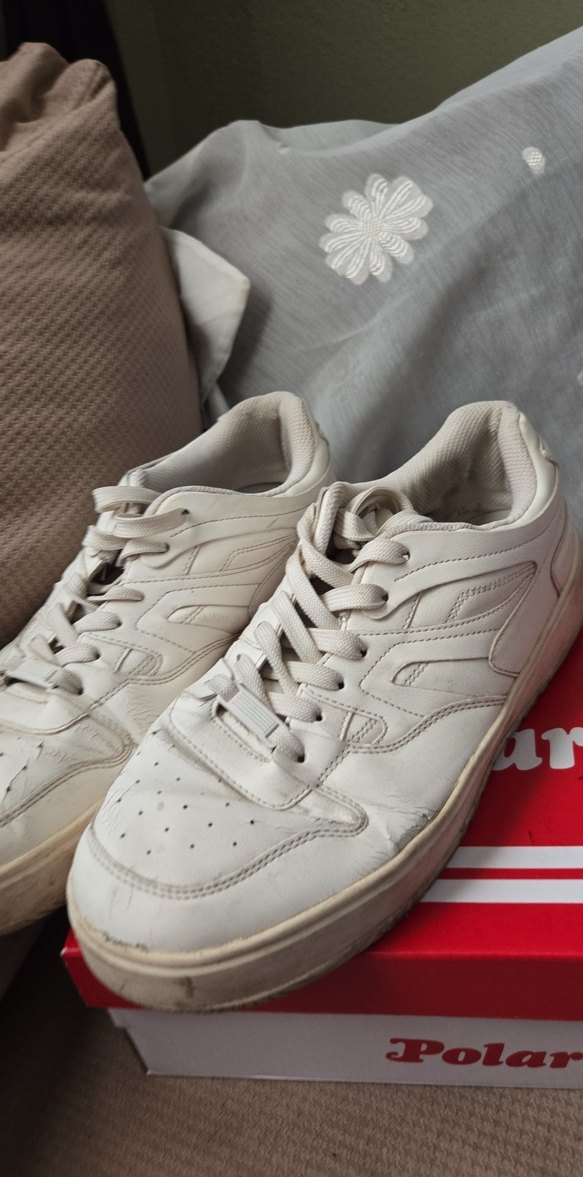 Beyaz Bağcıklı Erkek Spor Ayakkabı - Görsel 3