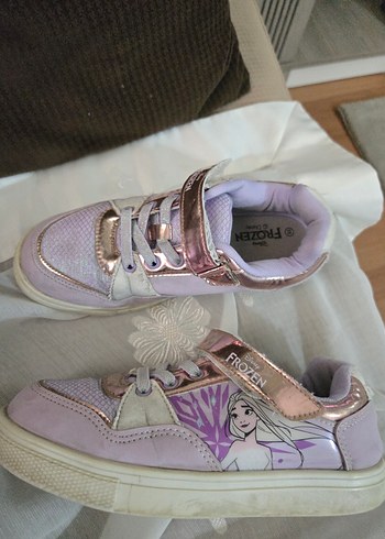 Parlak Mor Kız Çocuk Spor Ayakkabı - Frozen - Görsel 5