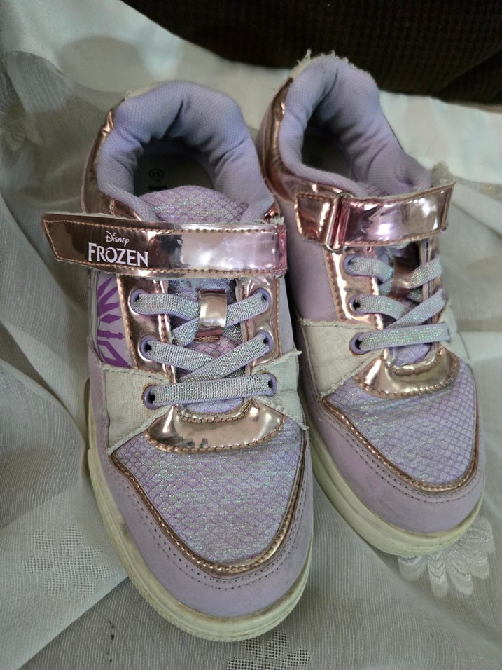 Parlak Mor Kız Çocuk Spor Ayakkabı - Frozen - Görsel 2